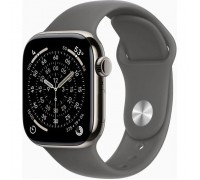 Смарт-годинник Apple Watch Series 11 GPS + Cellular 42mm Natural Titanium Case with Stone Grey Sport Band - S/M (MF8M4RK/A)