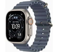 Смарт-годинник Apple Watch Ultra 3 GPS + Cellular 49mm Natural Titanium Case with Anchor Blue Ocean Band (MEWH4QP/A)
