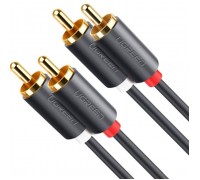 Кабель мультимедійний 2xRCA M to 2xRCA M 1.5m AV104 black Ugreen (10517)