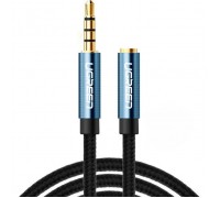 Кабель мультимедійний 3.5mm M to 3.5mm F 1.5m AV118 blue Ugreen (40674)