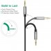 Кабель мультимедійний 3.5mm M to 3.5mm M 1.5m AV119 black Ugreen (10734)