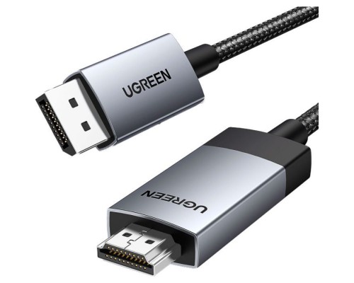 Кабель мультимедійний DisplayPort M to HDMI M 2.0m V2.0 4K60Hz DP119 black Ugreen (15774)