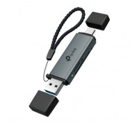 Зчитувач флеш-карт TP-Link USB-C + USB 2.0 SD + TF silver (UA430D)