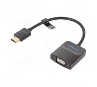 Перехідник HDMI M to VGA F 0.15m black Vention (42154)