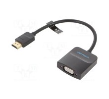 Перехідник HDMI M to VGA F 0.15m black Vention (42154)