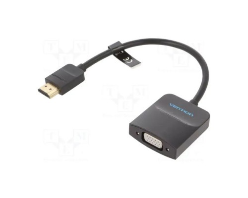 Перехідник HDMI M to VGA F 0.15m black Vention (42154)