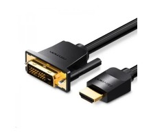 Кабель мультимедійний HDMI M to DVI M 1.0m 4K60Hz black Vention (ABFBF)