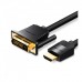 Кабель мультимедійний HDMI M to DVI M 1.0m 4K60Hz black Vention (ABFBF)
