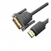 Кабель мультимедійний HDMI M to DVI M 1.0m 4K60Hz black Vention (ABFBF)