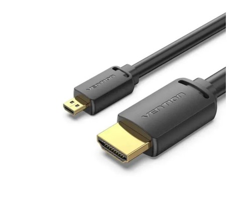Кабель мультимедійний HDMI M to HDMI micro M 1.0m 4K60Hz black Vention (AGIBF)