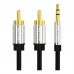 Кабель мультимедійний 3.5mm M to 2xRCA M 1.0m black Vention (BCFBF)