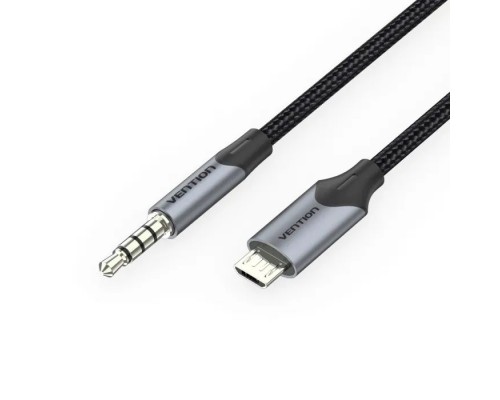 Кабель мультимедійний Micro 5P M to 3.5mm M 1.0m (4pin) black Vention (BDGBF)