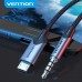 Кабель мультимедійний Micro 5P M to 3.5mm M 1.0m (4pin) black Vention (BDGBF)