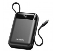 Батарея універсальна Canyon 20000mAh OnPower 204 PD/20W Built-in Lightning Cable (CNS-CPB204B)