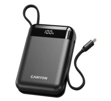 Батарея універсальна Canyon 20000mAh OnPower 204 PD/20W Built-in Lightning Cable (CNS-CPB204B)