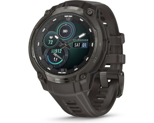 Смарт-годинник Garmin Instinct Crossover AMOLED, Charcoal Grey/Charcoal Grey, GPS смарт-годинник (010-03398-00)