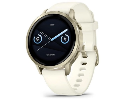 Смарт-годинник Garmin Venu 4 (41mm), Beige w/ Lunar Gold + Bone, GPS смарт-годинник (010-03013-00)