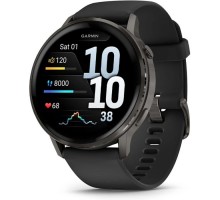 Смарт-годинник Garmin Venu 4 (45mm), Black w/ Slate + Black, GPS смарт-годинник (010-03014-00)