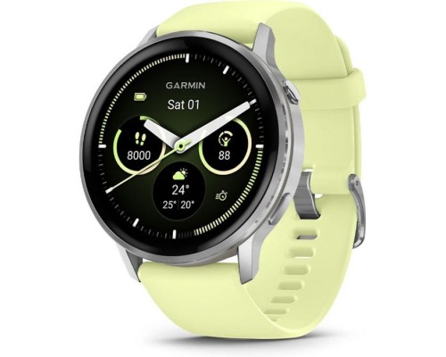 Смарт-годинник Garmin Venu 4 (45mm), Gray w/ Silver + Citron, GPS смарт-годинник (010-03014-02)