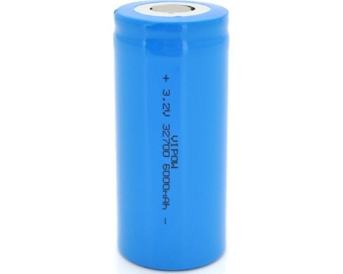 Акумулятор 32700 6000mAh, LiFePO4, FlatTop, 3.2V, Blue Vipow (IFR32700-6000mAhFT / 31076)