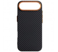 Чохол до мобільного телефона Armorstandart LikeCarbon2 SE MagCase Apple iPhone 17 Air Black Orange (ARM89155)