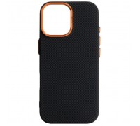 Чохол до мобільного телефона Armorstandart LikeCarbon2 SE MagCase Apple iPhone 17 Kevlar Black Orange (ARM89163)