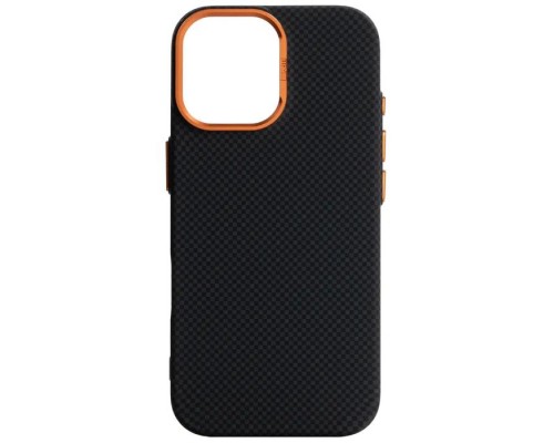 Чохол до мобільного телефона Armorstandart LikeCarbon2 SE MagCase Apple iPhone 17 Kevlar Black Orange (ARM89163)