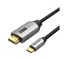 Кабель мультимедійний USB-C to HDMI M 2.0m V2.0 4K 60Hz black Vention (CRBBH)