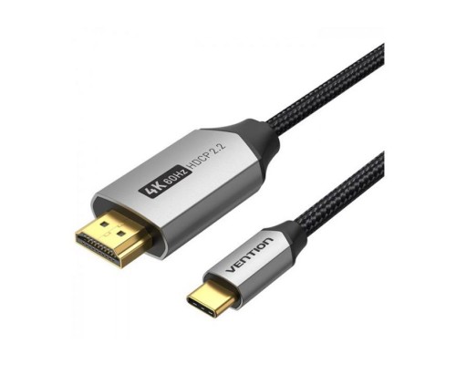 Кабель мультимедійний USB-C to HDMI M 2.0m V2.0 4K 60Hz black Vention (CRBBH)