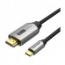 Кабель мультимедійний USB-C to HDMI M 2.0m V2.0 4K 60Hz black Vention (CRBBH)