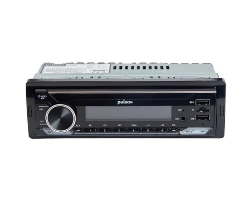 Автомагнітола PULSO RGB, USB, FM, RCA, LCD-дисплей, 4х50 Вт (P110311)