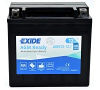 Акумулятор автомобільний EXIDE Мото Ready AGM 12Ah (+/-) (200EN) (AGM12-12.1)