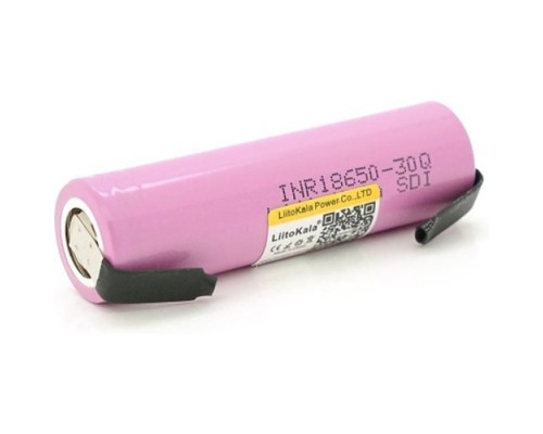 Акумулятор 18650 3000mah (2900-3100mah), 27A, 3.7V(2.5-4.25V), Pink Liitokala (Lii-30Q-N)