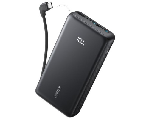 Батарея універсальна Anker 20000mAh 22.5W Built-In USB-C Cable Black (A110EH11)