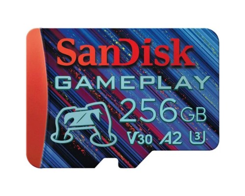 Карта пам'яті SanDisk 256GB microSDXC class 10 UHS-I U3 V30 A2 GamePlay (SDSQXAV-256G-GN6XN)