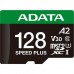 Карта пам'яті ADATA 128GB microSD class 10 UHS-I U3 V30 A2 Speed Plus (UD128GUI3V30A2SP-RA1)