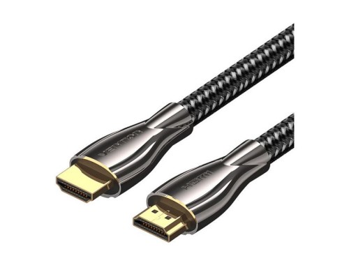 Кабель мультимедійний HDMI M to HDMI M 8.0m V2.0 4K60Hz braided zinc alloy black Vention (ALMBK)