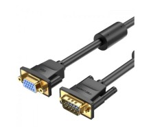 Кабель мультимедійний VGA M to VGA F 5.0m black Vention (DAGBJ)