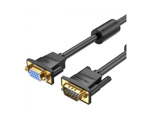 Кабель мультимедійний VGA M to VGA F 5.0m black Vention (DAGBJ)