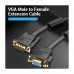 Кабель мультимедійний VGA M to VGA F 5.0m black Vention (DAGBJ)