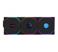 Кулер до корпусу Lian Li UNI Fan TL WIRELESS LCD 120-3, Black (G99.12TLLCD1W3B.00)