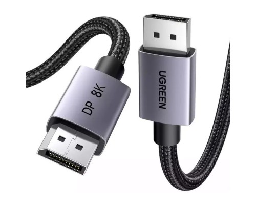 Кабель мультимедійний DisplayPort M to DisplayPort M 5.0m 8K60Hz 32.4Gbps black Ugreen (45039)