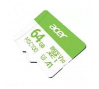 Карта пам'яті Acer 64GB microSD MSC100 /U3/V30/A1/C10 R 100MB/s / Write 30MB/s (BL.9BWWA.336)