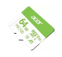 Карта пам'яті Acer 64GB microSD MSC100 /U3/V30/A1/C10 R 100MB/s / Write 30MB/s (BL.9BWWA.336)
