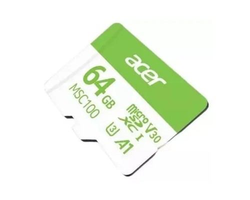 Карта пам'яті Acer 64GB microSD MSC100 /U3/V30/A1/C10 R 100MB/s / Write 30MB/s (BL.9BWWA.336)