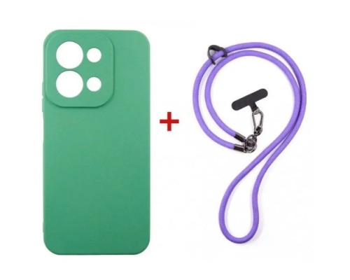 Чохол до мобільного телефона Dengos Case + Cross-body Strap Xiaomi Redmi 15C Mint+Purple (DG-KM-CCRB-50)