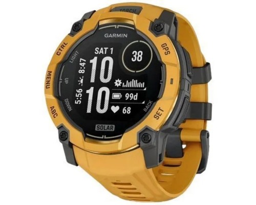 Смарт-годинник Garmin Instinct 3, 50mm, Solar, Sunburst/Gray, Sunburst/Gray Band, GPS смарт-годинник (010-02935-02)