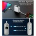 Батарея універсальна Choetech 10000mAh, 35W. PD/3.0, LED Display, buid-in type-C cabel, Silver (B832-SL)