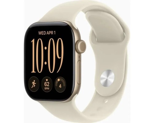 Смарт-годинник Apple Watch Series 12 GPS 42mm Light Gold Aluminium Case with Sand Sport Band - S/M (MJED4RK/A)
