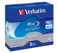 Диск BD Verbatim DL 50Gb 6x Jewel Case 5шт (43748)